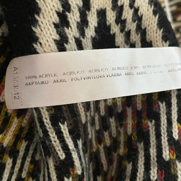 Mismash Multicolor Geometric Open Front Cardigan (Sz S) - Picture 6 of 6